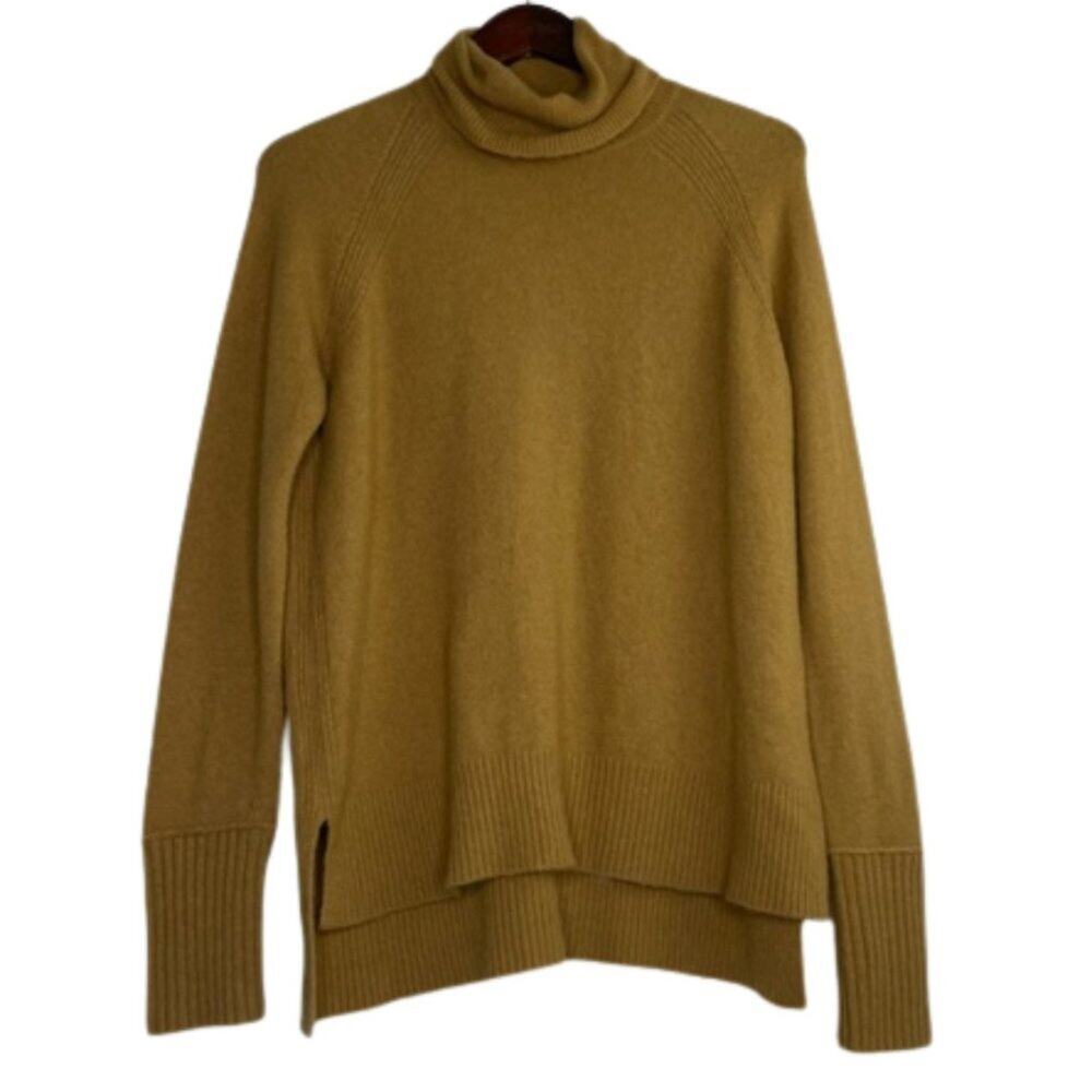 J. Crew caramel turtle neck sweater size Small merino wool alpaca blend